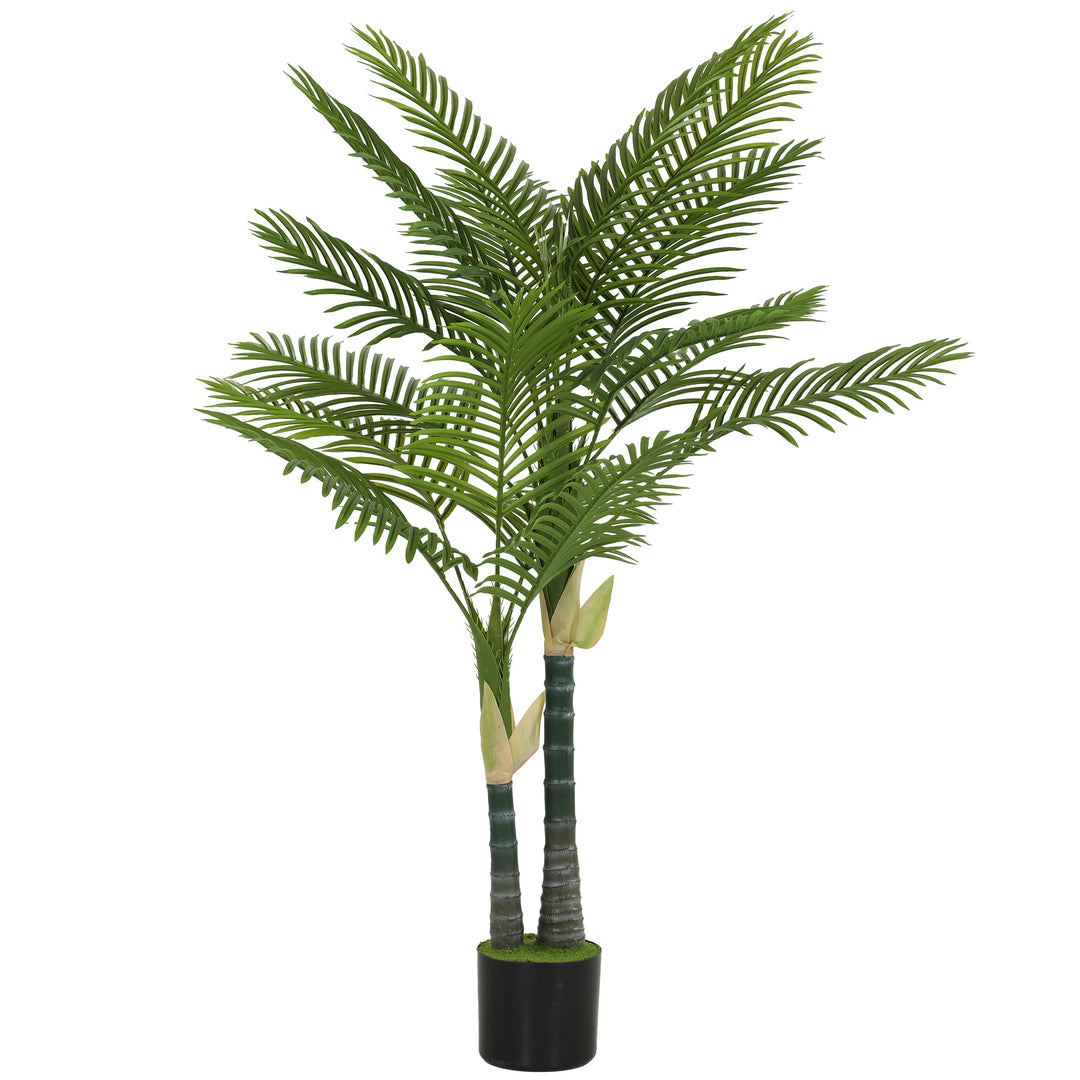 Artificial Palm Tree with 16 PEVA Leaves, 150cm Decorative Artificial 