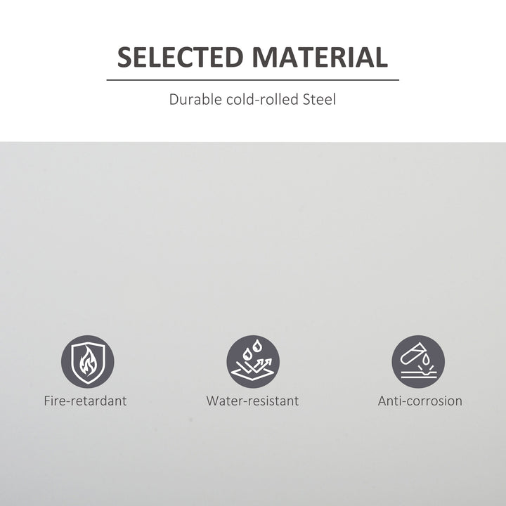 MCL Lockable Filing Cabinet Tall Adjustable Shelf Large Office Storage for Office Use, White