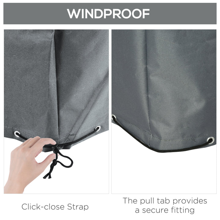 MCL 205x192cm Outdoor Garden Rattan Furniture Protective Cover Water UV Resistant Grey