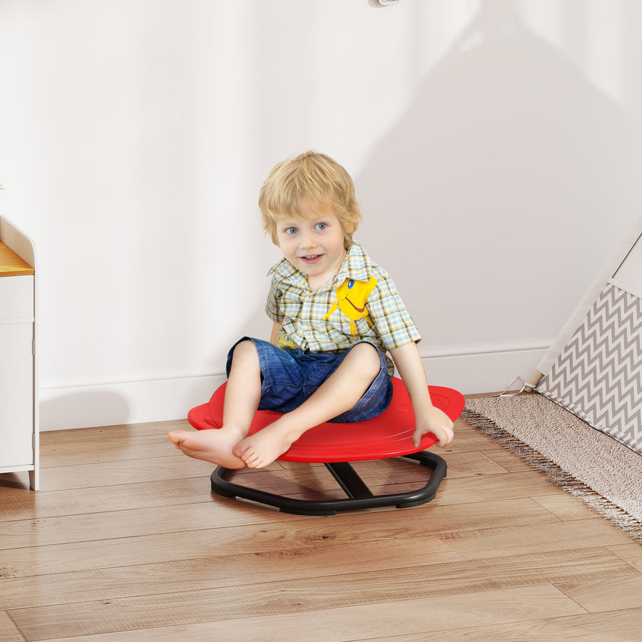 AIYAPLAY Planet-Shaped-kids Swivel Chair, Sensory Spinning Chair for Balance, Coordination Training, Red