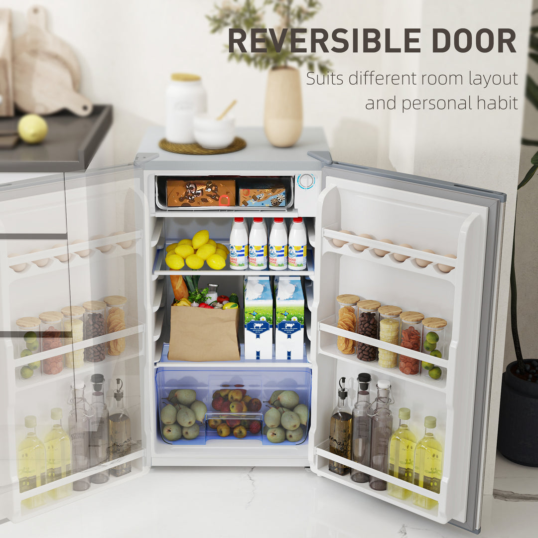 91L Freestanding Under-Counter Fridge with Lock - Grey