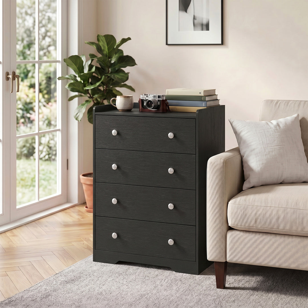 4 Drawer Chest of Drawers, Modern Dresser for Bedroom, Storage Cabinet