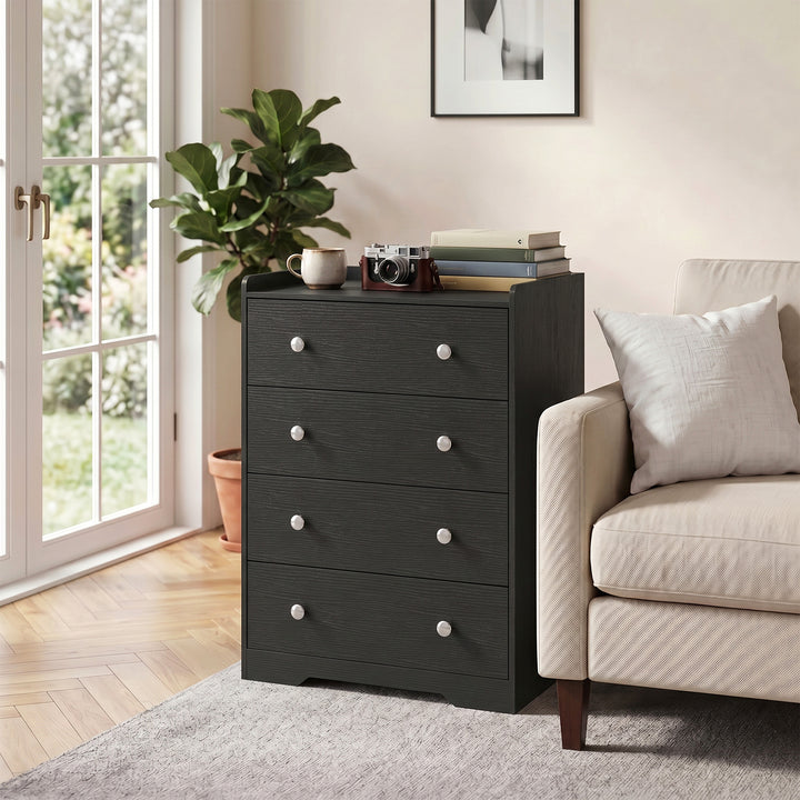 4 Drawer Chest of Drawers, Modern Dresser for Bedroom, Storage Cabinet