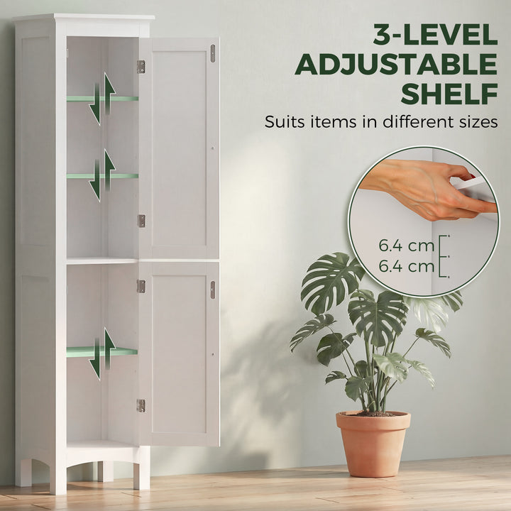 Tall Bathroom Storage Unit, Slim Bathroom Cabinet with Adjustable Shel