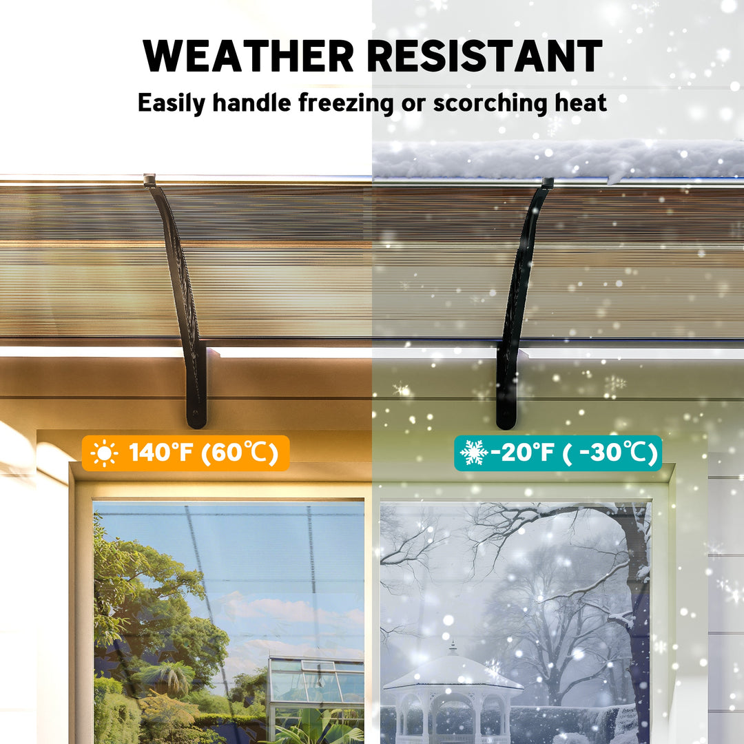 Front Door Canopy, Outdoor Awning, Rain Shelter, 303 x 96cm