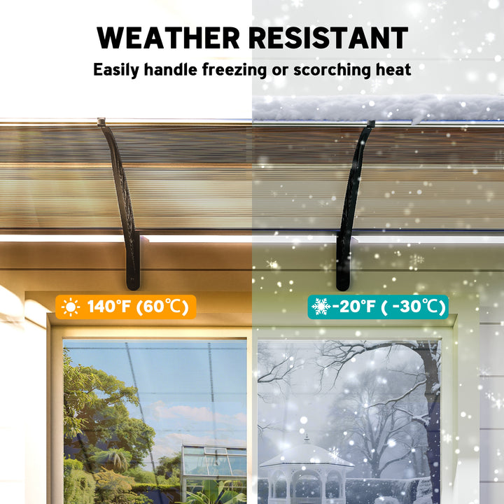 Front Door Canopy, Outdoor Awning, Rain Shelter, 303 x 96cm