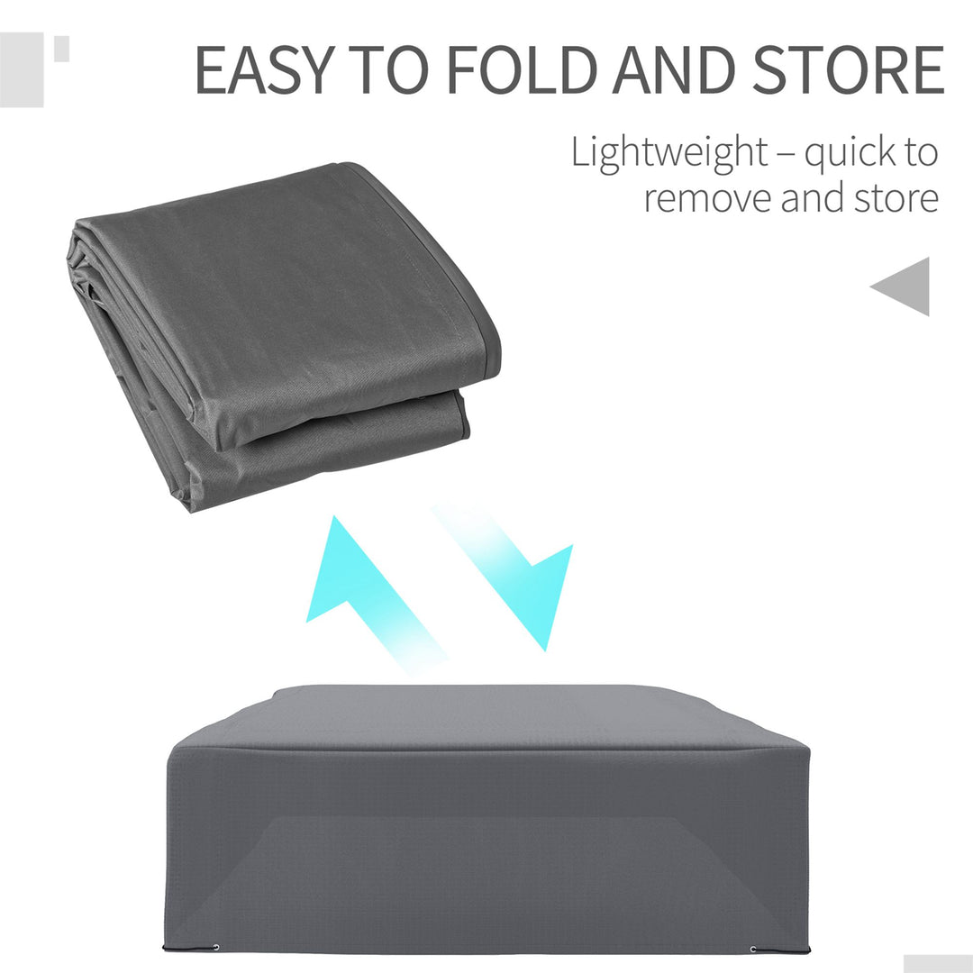 MCL 225x210cm Outdoor Garden Rattan Furniture Protective Cover Water UV Resistant Grey