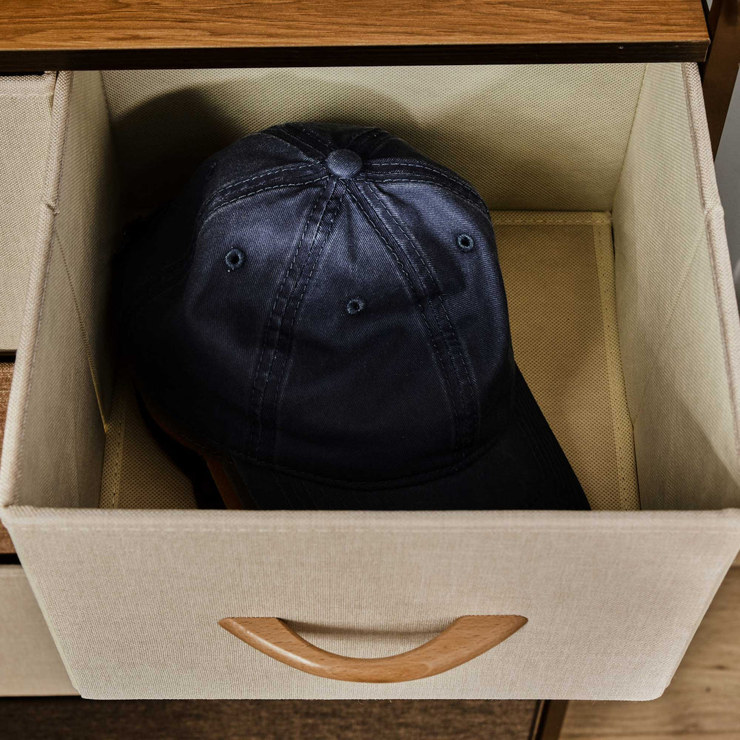 MCL 5-Drawer Dresser Tower 3-Tier Storage Organizer with Steel Frame Wooden Top for Bedroom Hallway Closets