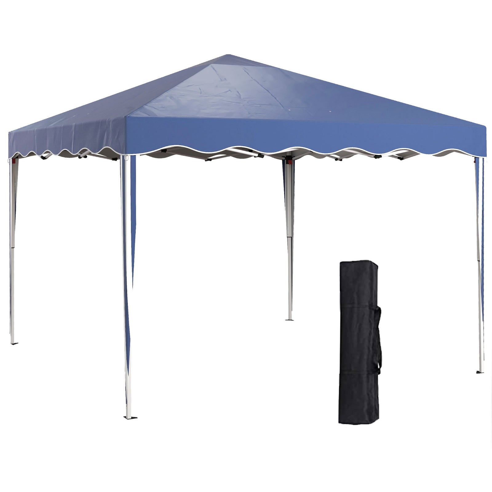 3 x 3cm Adjustable Height Pop-Up Gazebo, with Bag - Blue