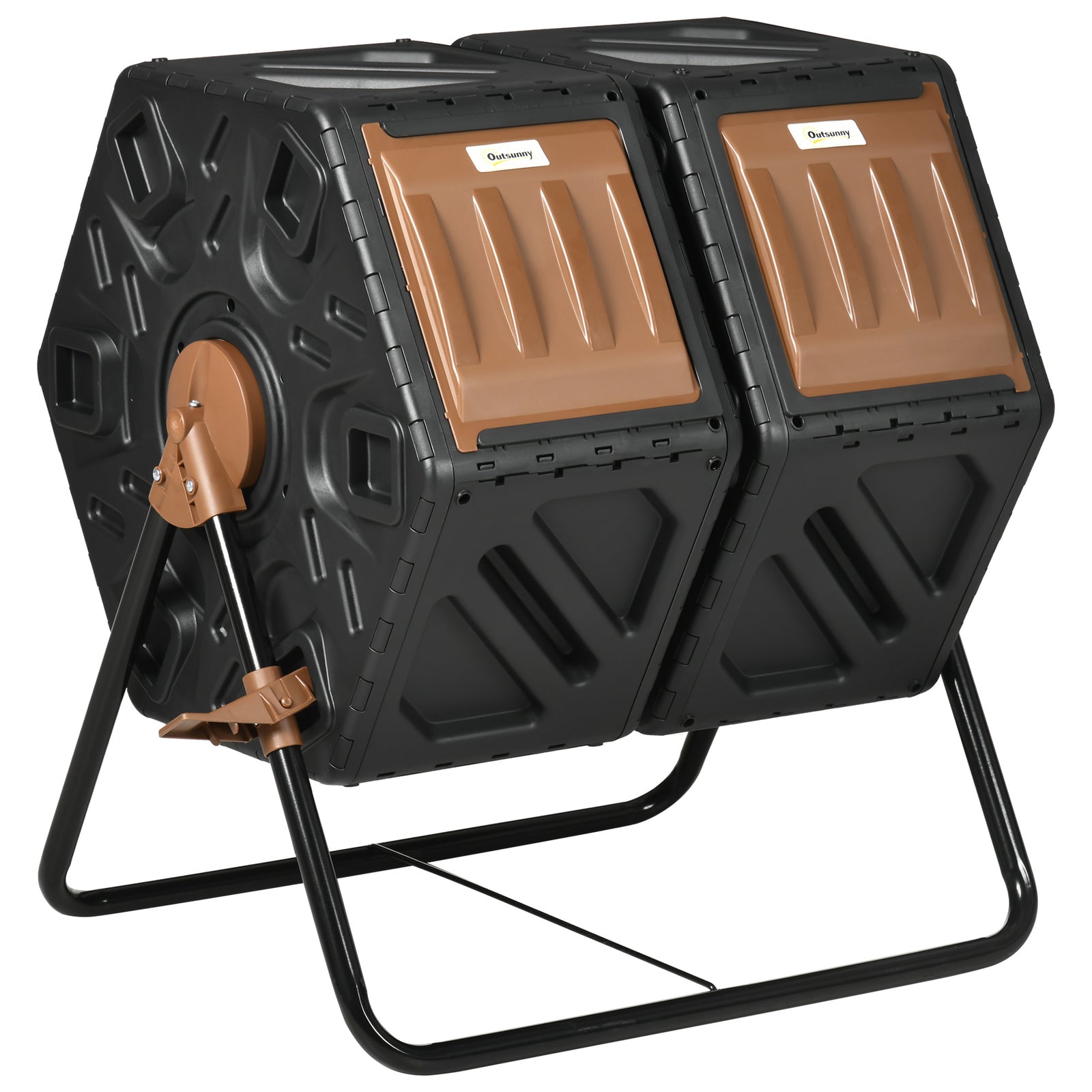 130L Double Chamber Composter - Black