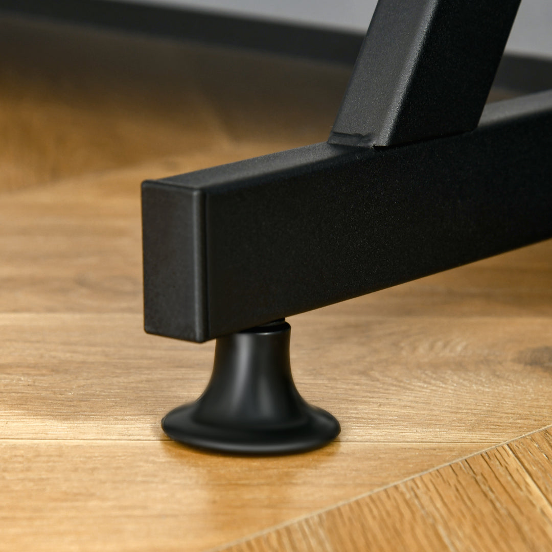 MCL Industrial Computer Desk with Monitor Stand, 100 x 60cm Compact Desk for Small Spaces, Home Office Desk, Rustic Brown