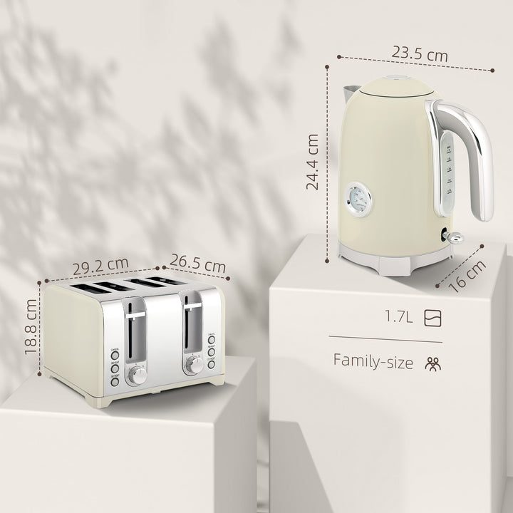 MCL Retro 3000W Kettle and Toaster Set - Grey