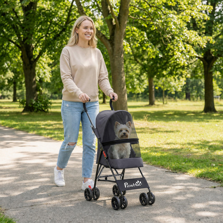 Dog Stroller, Foldable Cat Dog Pram for Miniature Breeds, Pet Stroller
