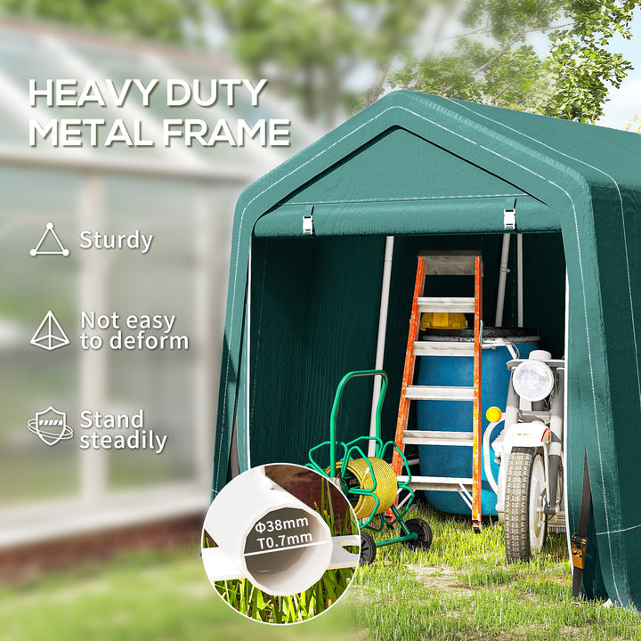 8 x 6.5 ft Outdoor Garden Storage Shed, Waterproof Bike Tent with Doub