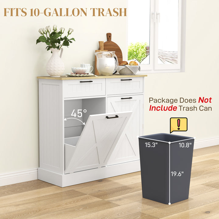 Sideboard with Tilt-out Trash Bin, Farmhouse Kitchen Sideboard with 2 