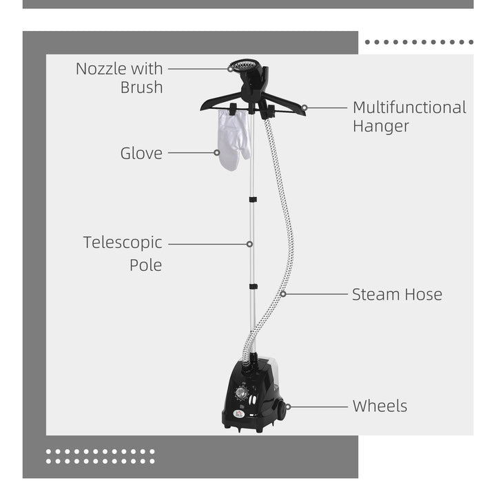 Clothes Steamer with Adjustable Pole Clothes Steamer 11 Steam Levels 4