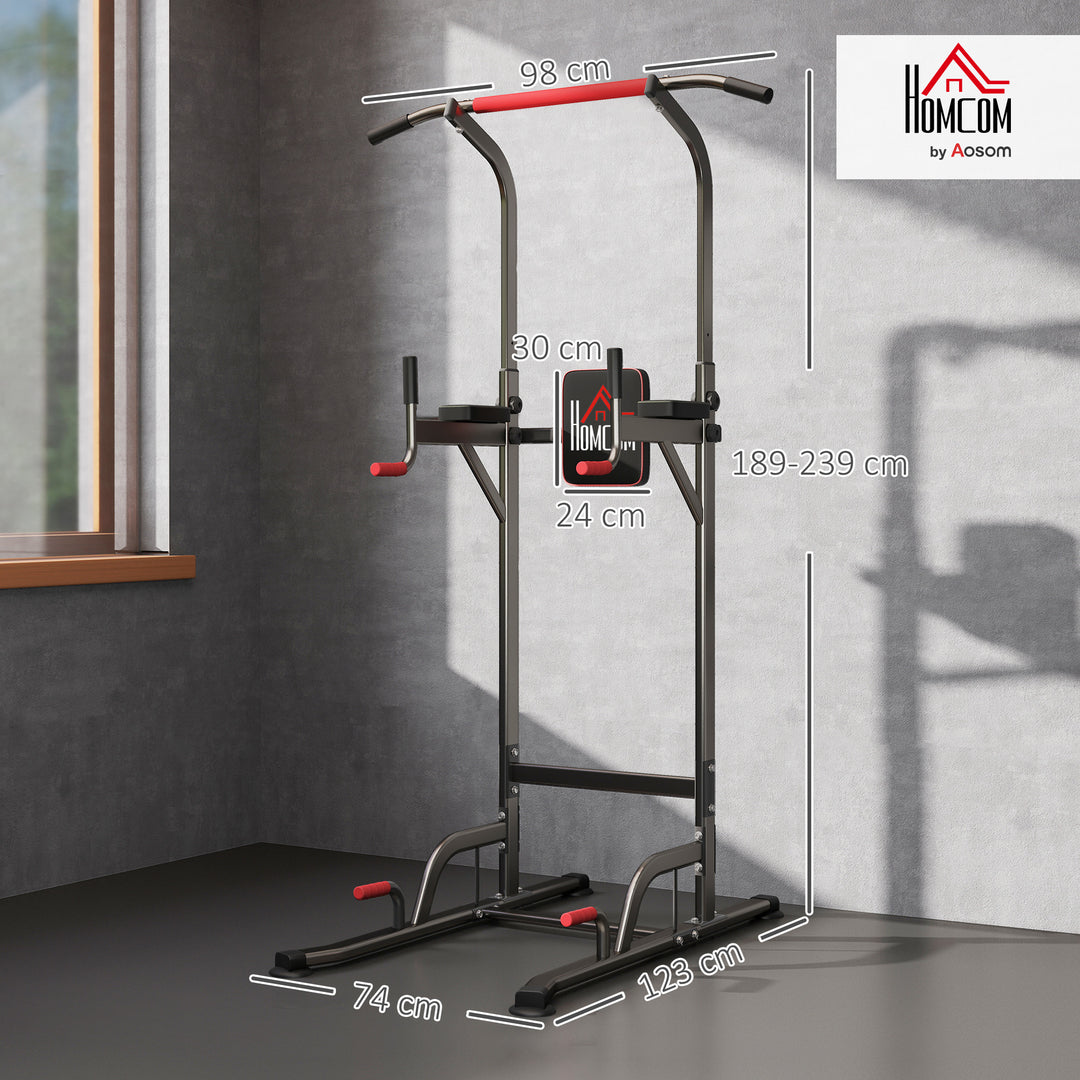 MCL Power Tower Station with Dip Stand, Pull Up Bar Home Office Gym Training Workout Equipment