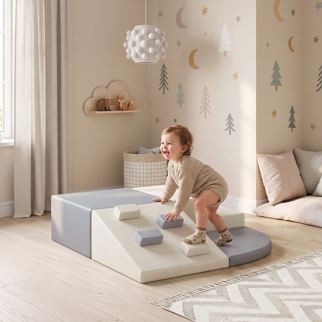 Soft Play Set, 4 PCS Climbing Blocks for Toddlers Indoor, PU Leather - view 2