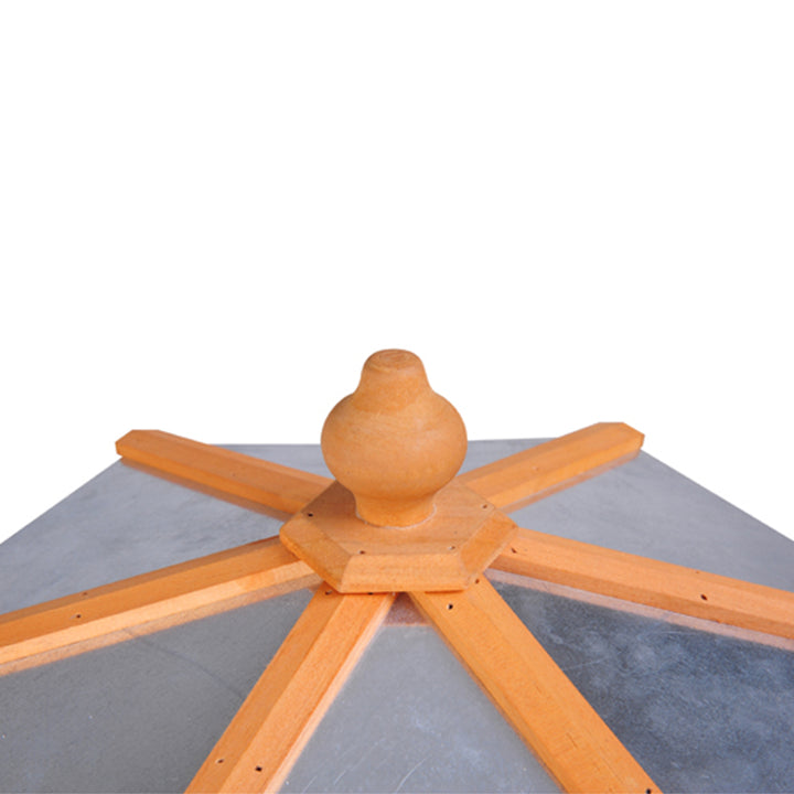 MCL Wooden Bird Table Free Standing Feeder Garden Sheltered Feeding Station Parrot Stand Birdhouse 40x113cm