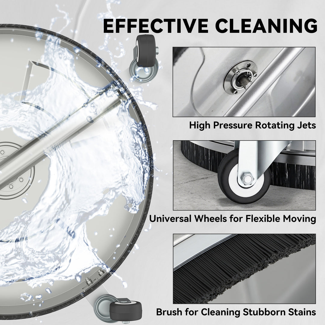 Pressure Washer Surface Cleaner 3600 PSI Power Washer Rotary Surface C