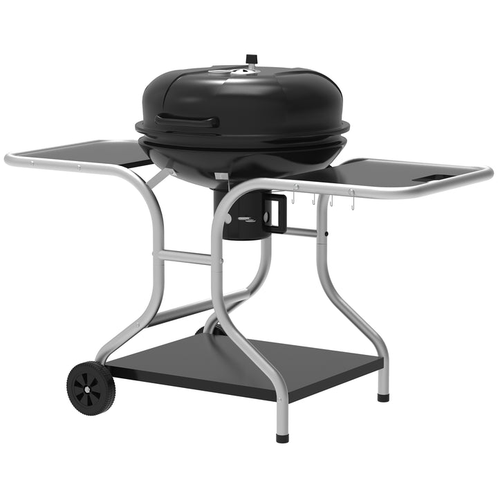 Outsunny Charcoal Grill Trolley Barbecue Grill W/ Wheels | Aosom UK