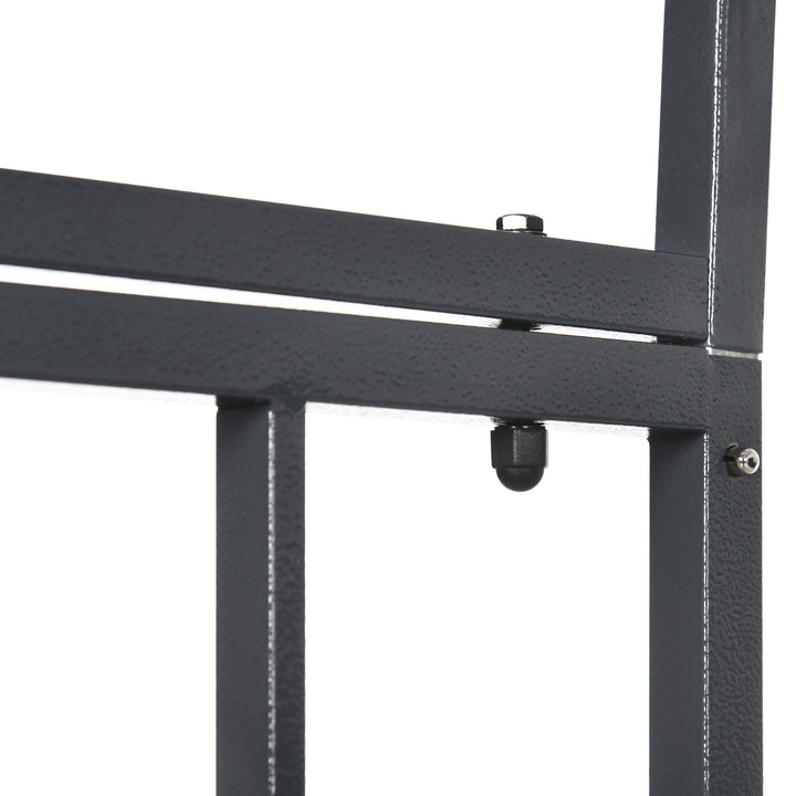 Outdoor Garden Arch with Double Gates, Metal Garden Arbor for Climbing