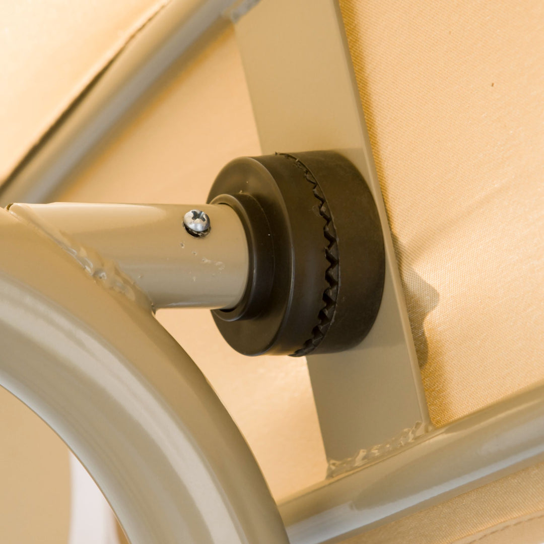 Three-Seater Garden Swing Seat - Light Brown