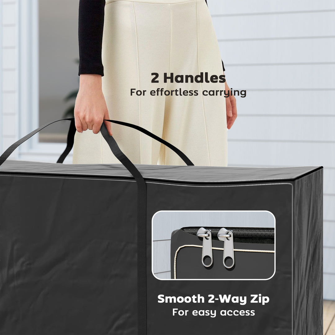 720 L Waterproof Garden Cushion Storage Bag - Black