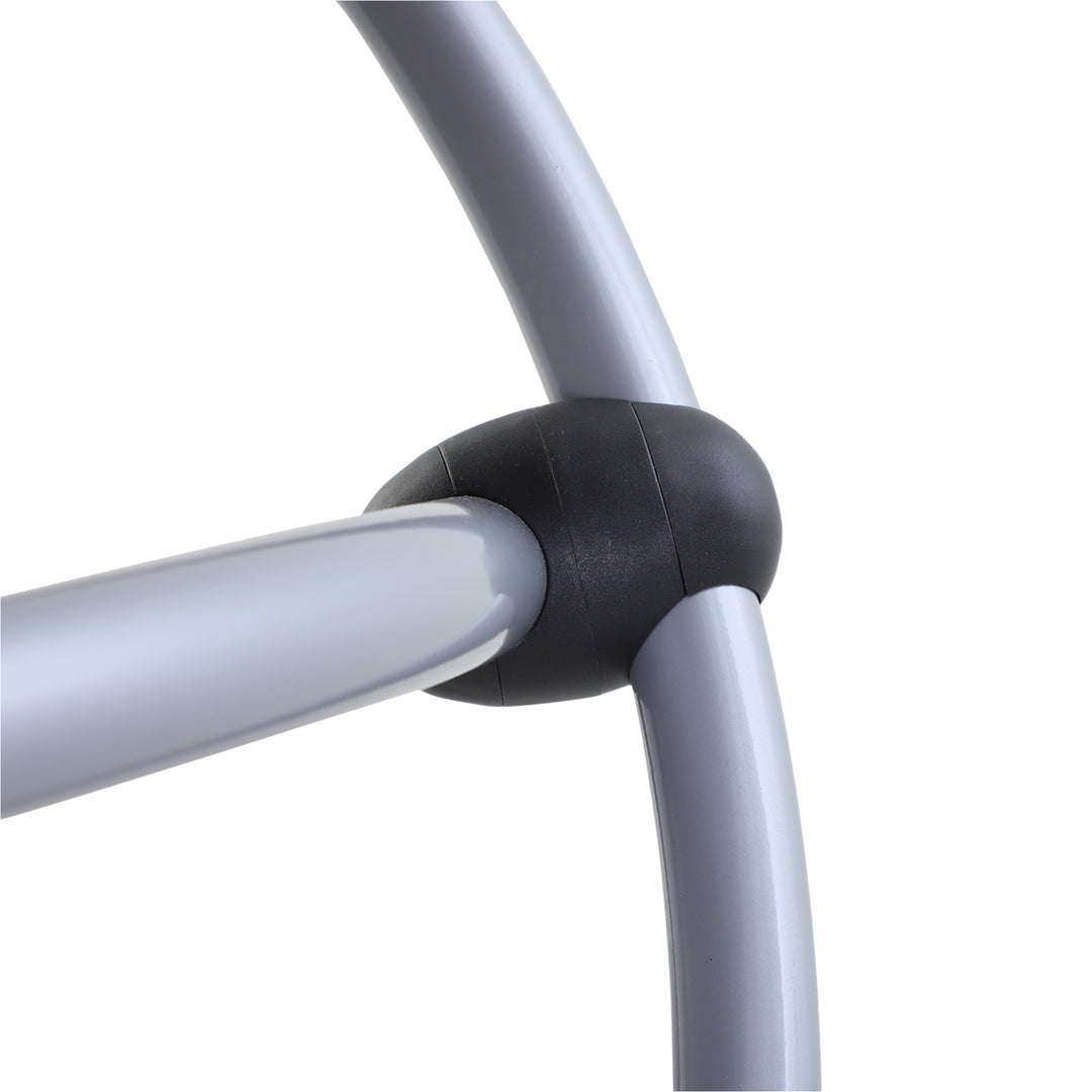 MCL Outdoor Orbital Lounger Zero Gravity Patio Chaise Sun Lounger Foldable Rocking Chair with Pillow, Grey