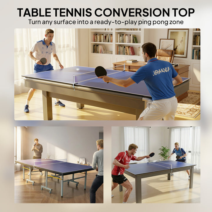 9 ft Folding Ping Pong Table Top for Billiard Tables, Table Tennis - view 4