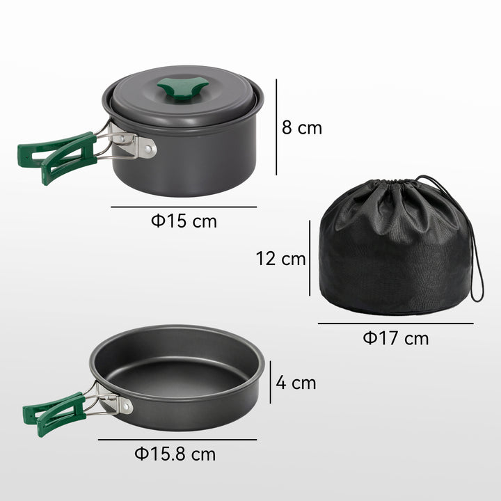 Camping Cookware Set, 8-Piece Ultralight Camping Cooking Kit with Anti