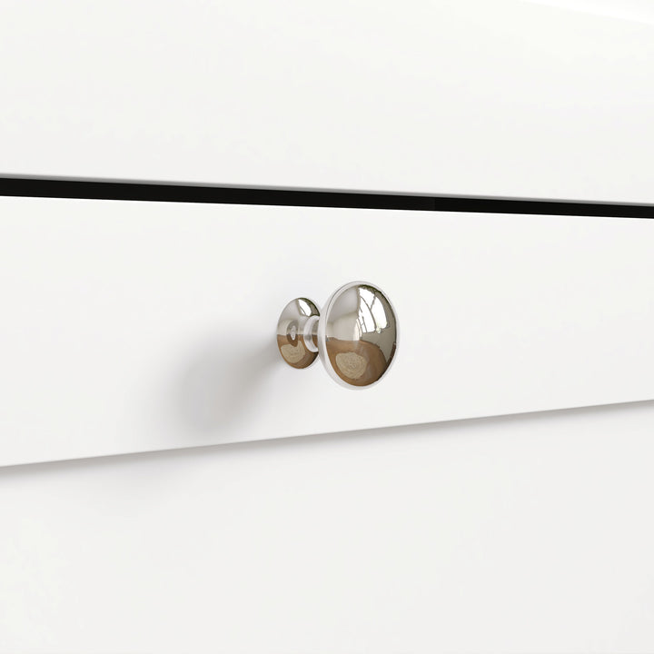 Two Flip Drawer Shoe Cabinet - White