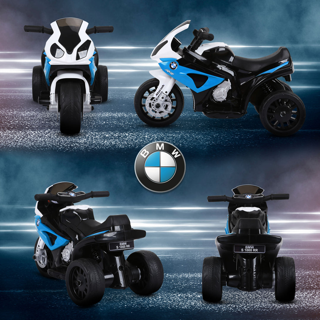 Electric Motorbike for Kids Ride on BMW Motorbike W/Headlights and Music, 6V, Blue