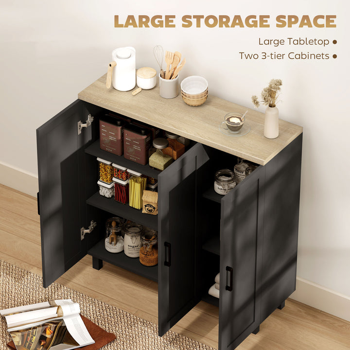 Sideboard Buffet Cabinet, Kitchen Storage Cabinet with 3 Doors and - view 4