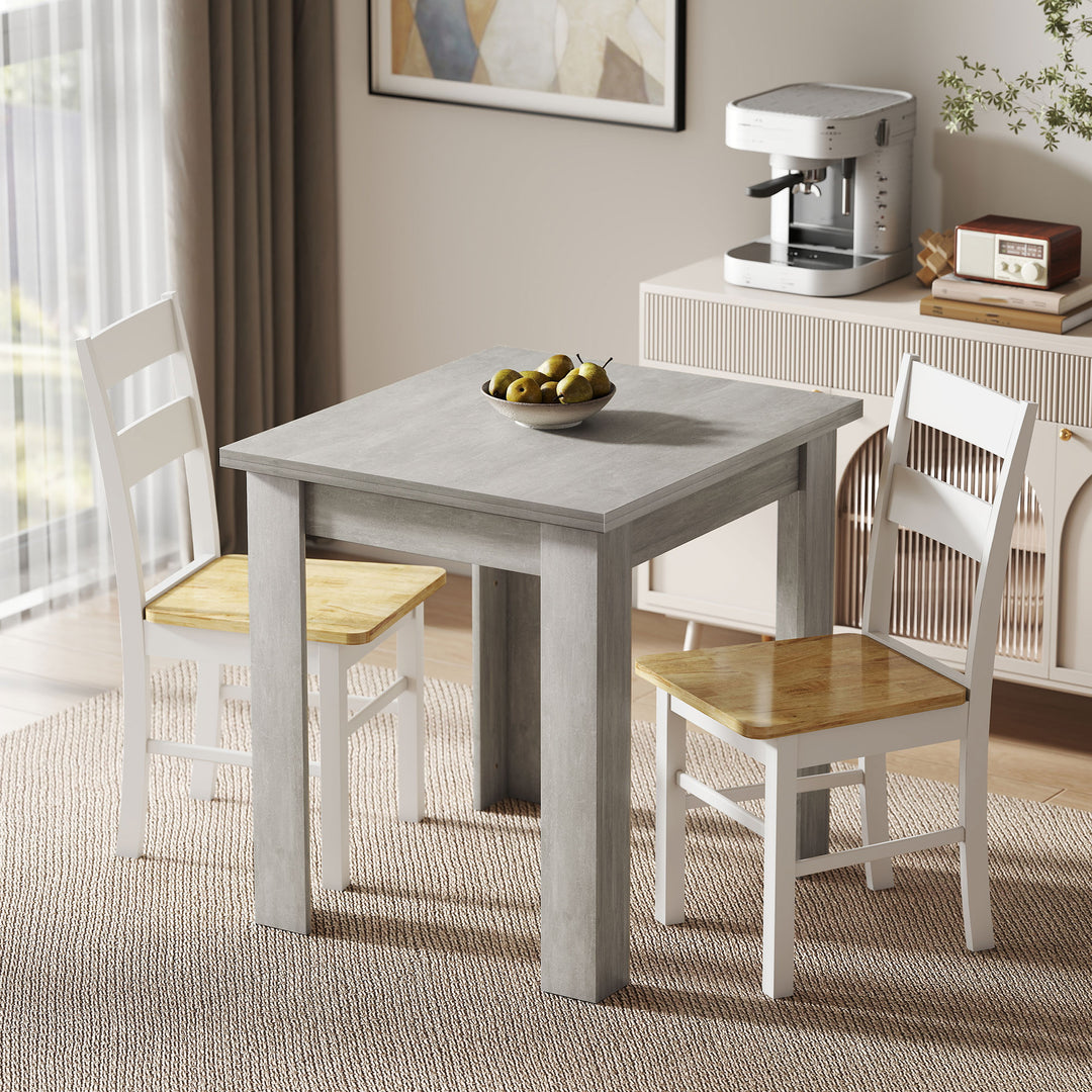 Folding Dining Table for 4-6, Rectangular Extendable Drop Leaf Table f