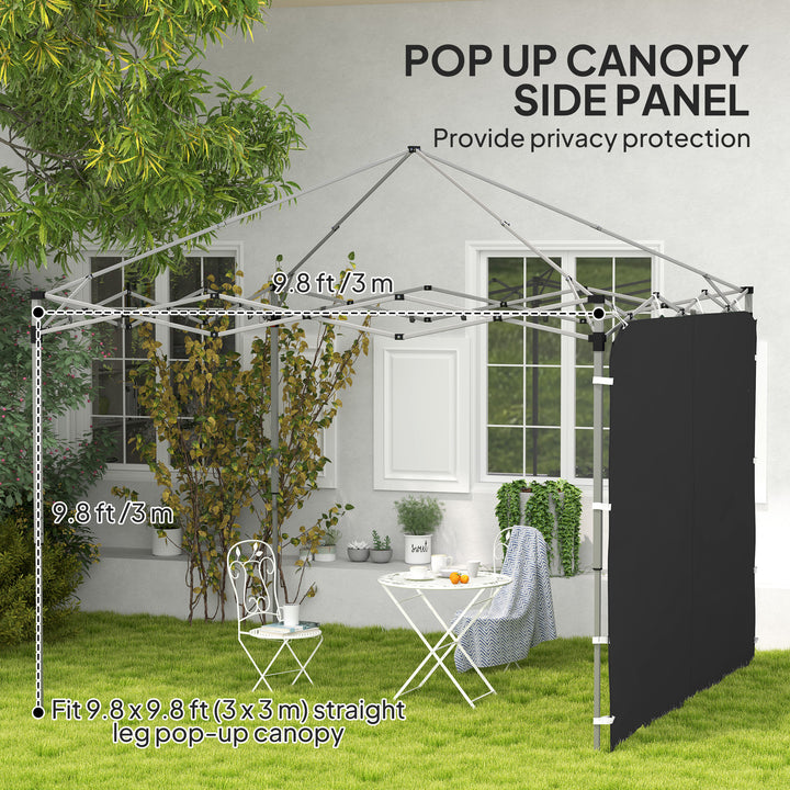 195 x 295cm Replacement Gazebo Sidewall - Black