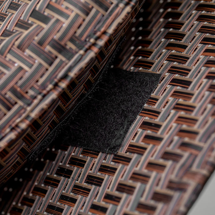 MCL Zero Gravity Rocking Lounge Chair Rattan Effect Patio Rocking Chair w/ Removable Pillow Recliner Seat Breathable Texteline - Brown