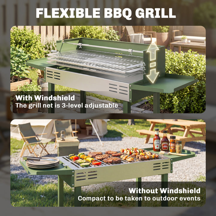BBQ Rotisserie Grill Roaster Charcoal Spit Roasting Machine for Chicke
