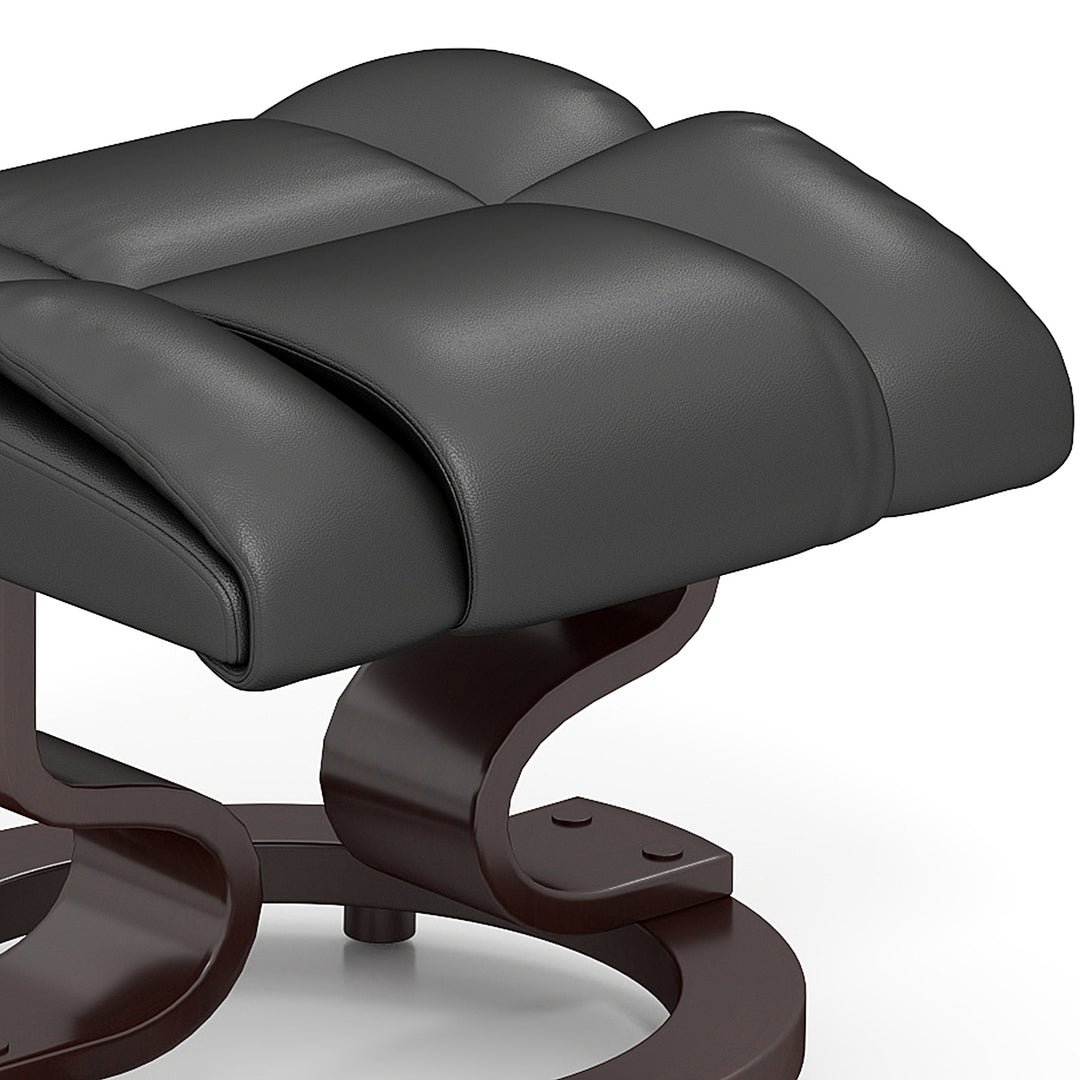 Massage Recliner Chair with Footstool, Upholstered Reclining Armchair with Adjustable Backrest, Steel Frame and Wood Base, Swivel Chair for Living Room, Bedroom, Black