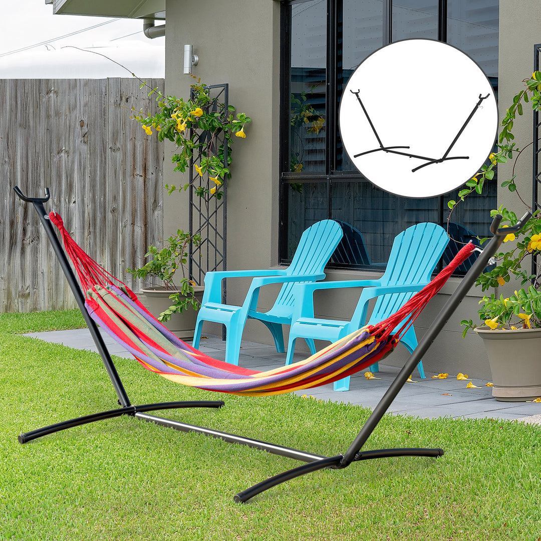 2.86m Universal Hammock Stand Metal Frame Garden Camping Picnic Outdoor Patio Replacement – Stand Only