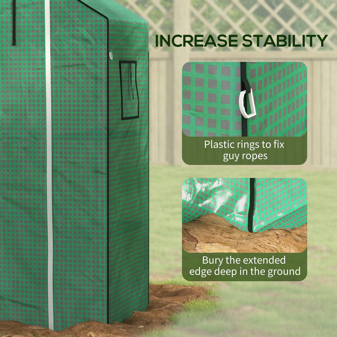 Greenhouse Cover Replacement Walk-in PE Hot House Cover with Roll-up D
