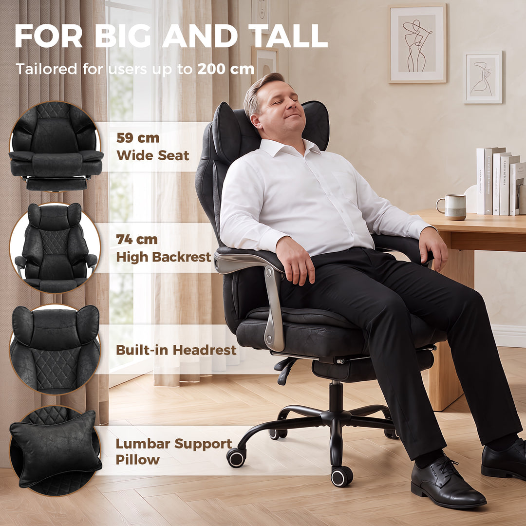 Executive Office Chair, Leathaire Big and Tall Office Chair 180 kg wit