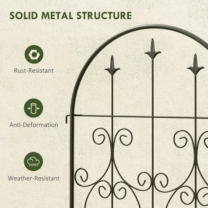 Set of 2 Metal Garden Trellis, Decorative Trellis Panels for Climbing Outdoor Plants, Vegetables, Vines, Flowers, 150 x 50 cm, Scrollwork Design