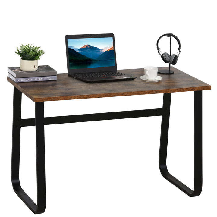 HOMCOM Writing Desk Workstation Center Laptop Table Industrial Design Furniture for Home Office Study Use | Aosom UK