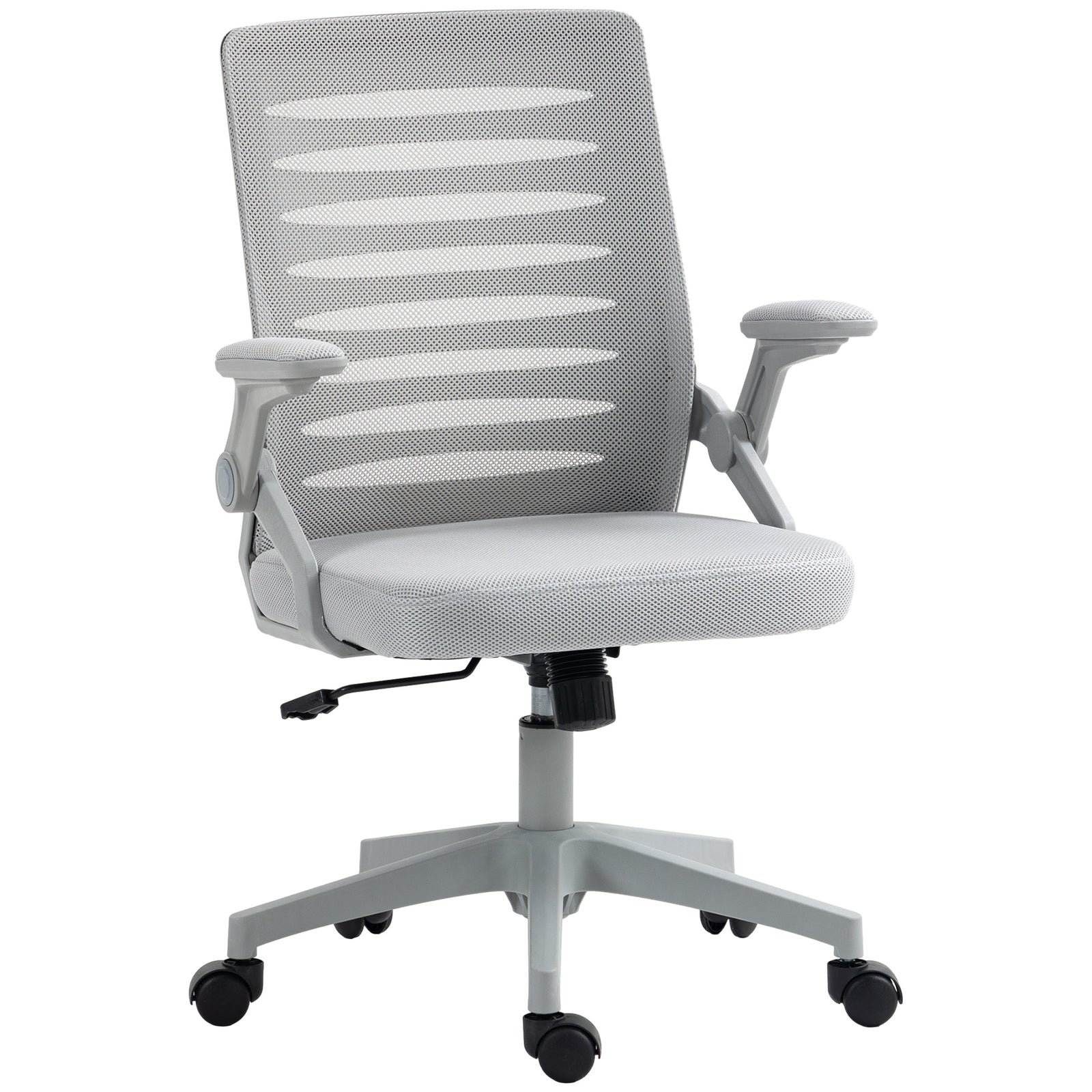 44-53.5cm Adjustable Height Work Chair, with Mesh Back - Grey