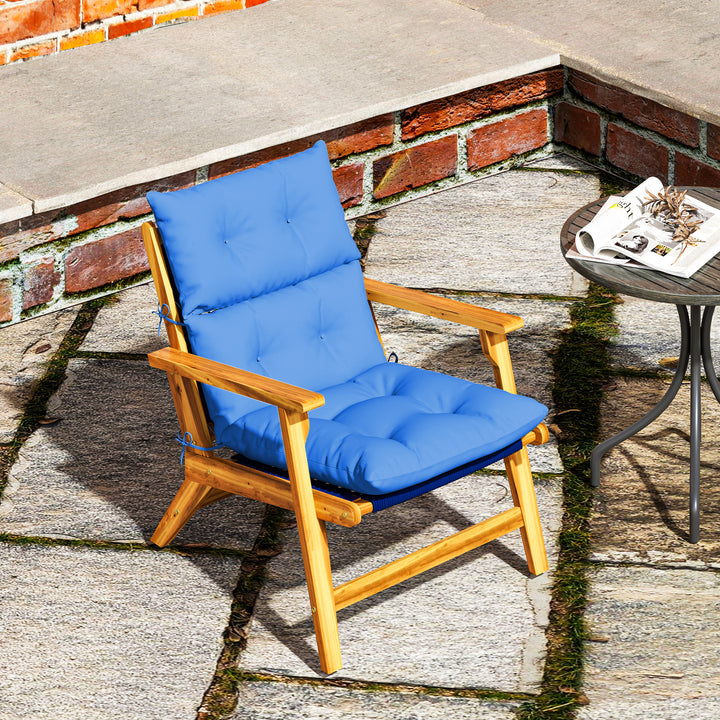 115 x 56cm Rocking Chair Padded Seat Cushion - Blue