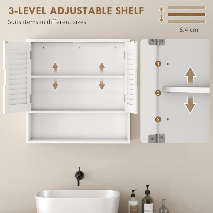 Bathroom Cabinet, Wall Mounted Storage Cabinet with Adjustable Shelves