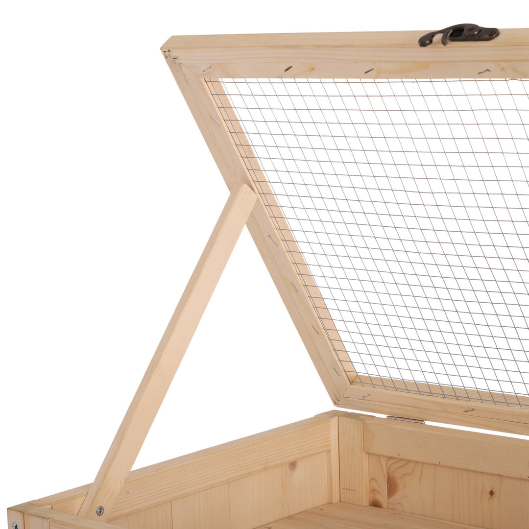 Wooden Large Hamster Cage, Gerbil Cage 4 Layers with Tall Bottom & Storage Shelf