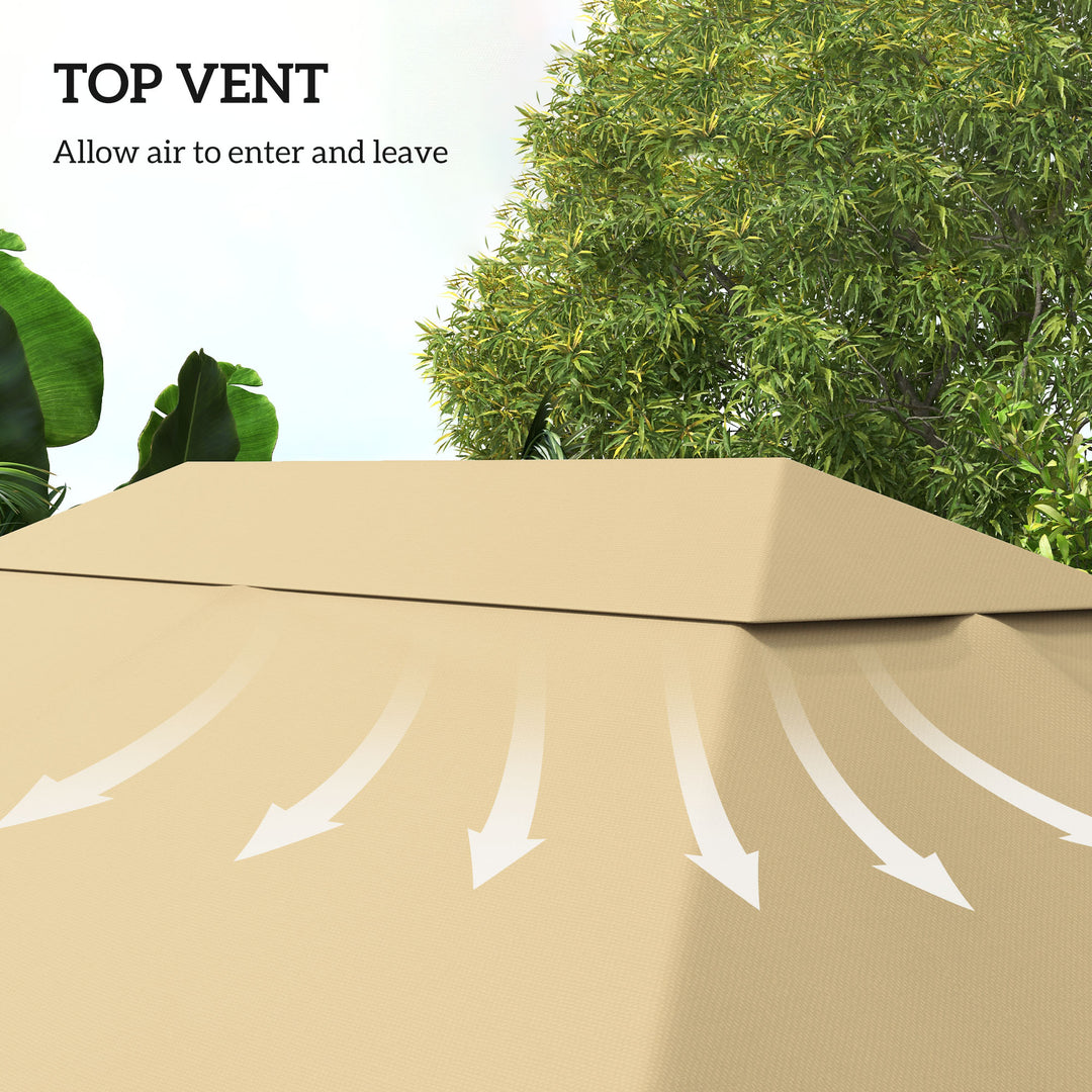 3 x 4m Gazebo Canopy Replacement Cover, Gazebo Roof Replacement (TOP C