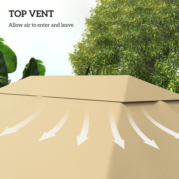 3 x 4m Gazebo Canopy Replacement Cover, Gazebo Roof Replacement (TOP C